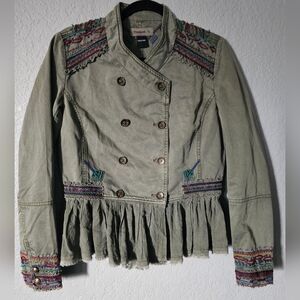 Ladies Desigual Designers Short Double Breasted Jacket Size M Eur 40